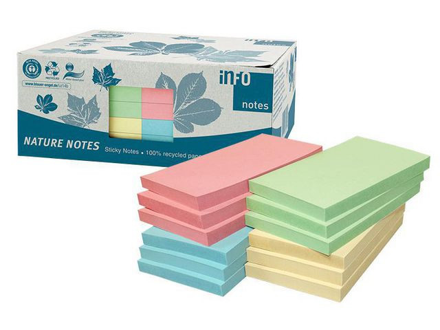 BildeNotatblokk Info 75X125 Resirk Ass (12 stk)