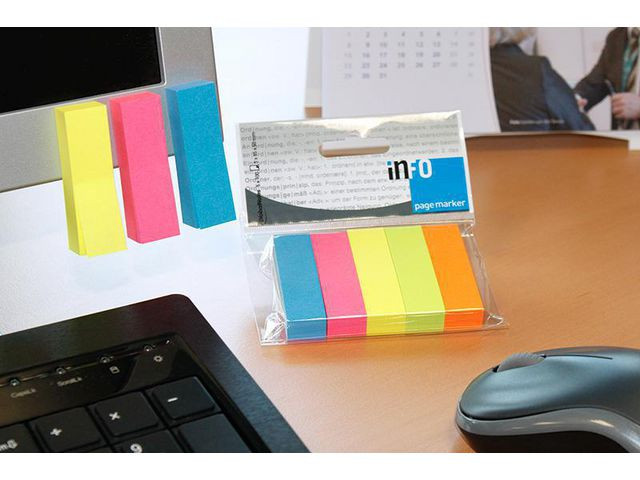 Bokmerke Info 15X50 Assortert Neon (5 stk)