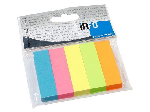 BildeBokmerke Info 15X50 Assortert Neon (5 stk)