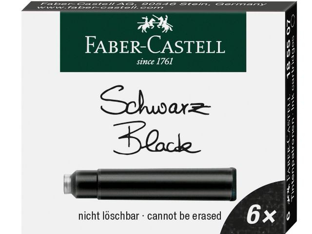 BildeBlekkpatron Faber Castell Sort (6 stk)