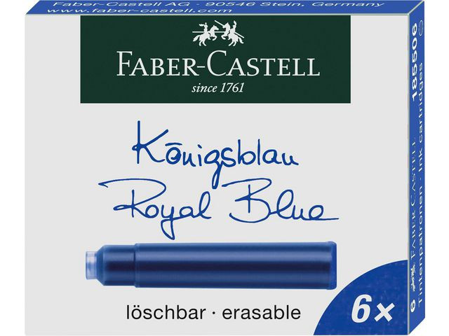 BildeBlekkpatron Faber Castell Blå (6 stk)