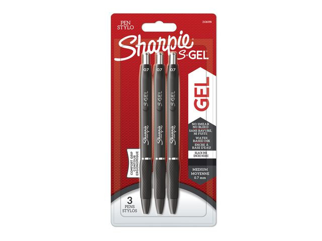 BildeGeleroller Sharpie Sort (3 stk)