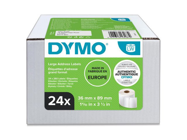BildeEtikett Dymo Adresse 36X89Mm 260St (24 stk)
