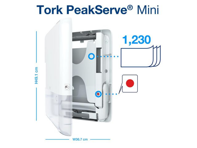 Dispenser Tork Peakserve Mini H5 Hvit
