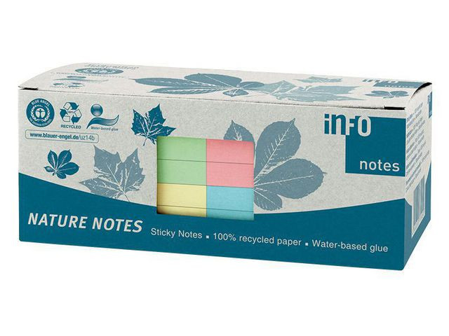 Notatblokk Info 75X75 Resirk Ass (12 stk)