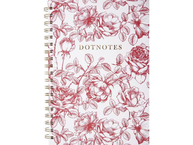 BildeNotatbok Burde Dotnotes B5 Spiral Blomst
