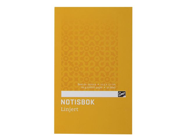 BildeNotisbok Emo 10,5X17Cm 60G 32Blad Linjer (10 stk)
