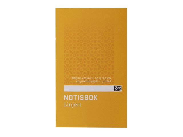 BildeNotisbok Emo 7,5X12Cm 60G 32Blad Linjer (10 stk)