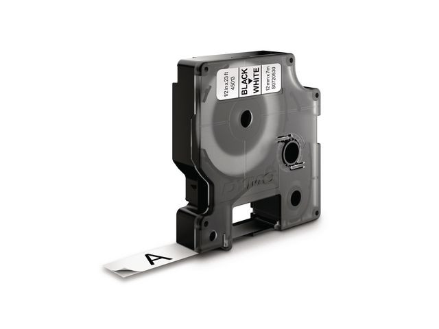 BildeTape Dymo D1 12Mm X 7M Sort/Hvit (10 stk)