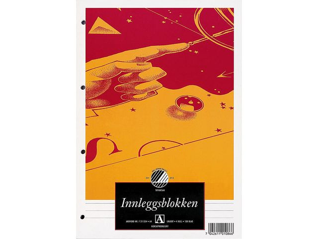 Konferanseblokk Emo A4 70G 100Bl Linjer (5 stk)