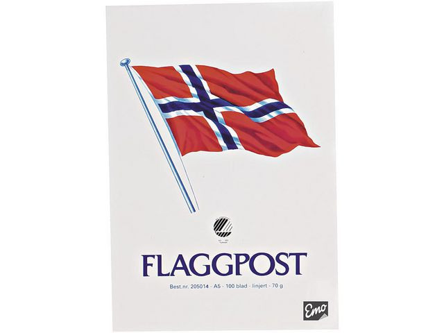 Flaggpost Emo A5 70G 100 Blad Linjer (5 stk)