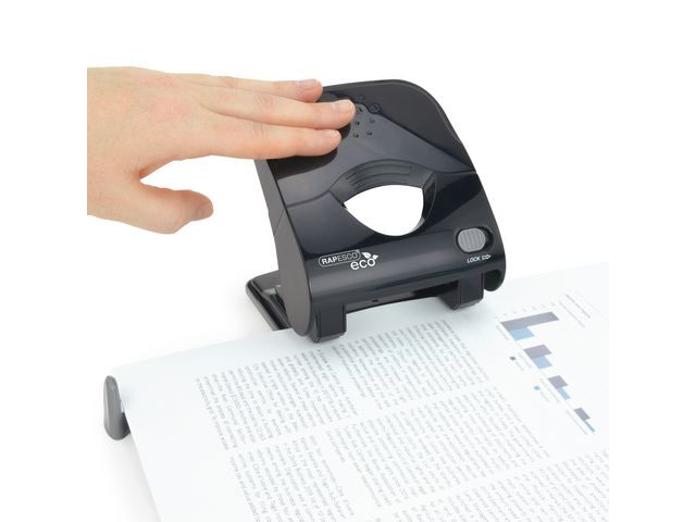 Hullemaskin Rapesco Eco 2H 40 Ark Sort