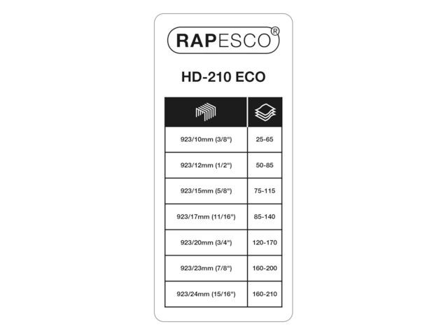 Stiftemaskin Rapesco Hd-210 Ark Hvit