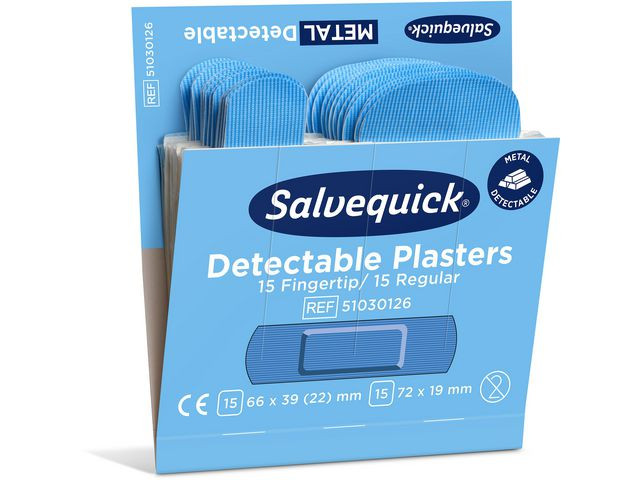 Plaster Salvequick Detectable Blå (30X6)