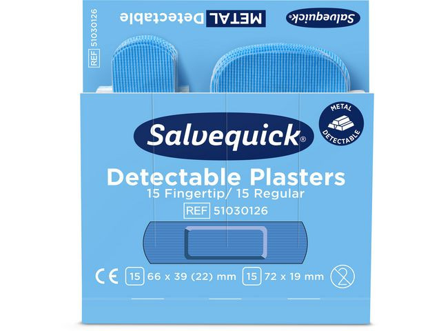 BildePlaster Salvequick Detectable Blå (30X6)