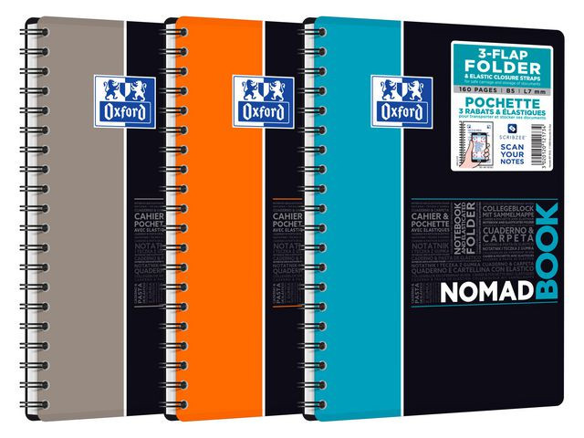 BildeNotatbok Oxford Nomad B5 Linjer Ass (5 stk)