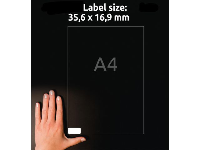 Etikett Avery Mini 35,6X16,9Mm (2000 stk)