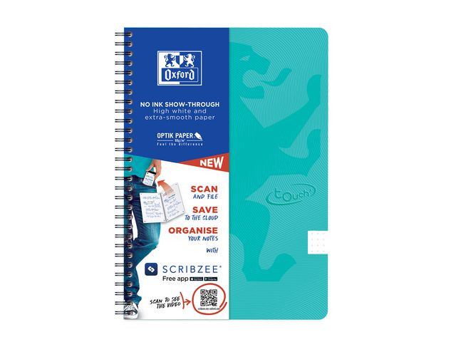 BildeNotatbok Oxford Touch B5 90G Dot Mint (5 stk)