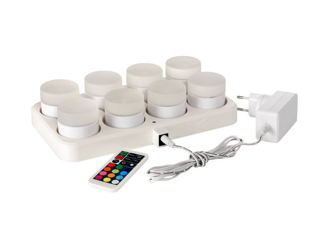 BildeMinilamp Led Duni M/Ladestajon (8 stk)