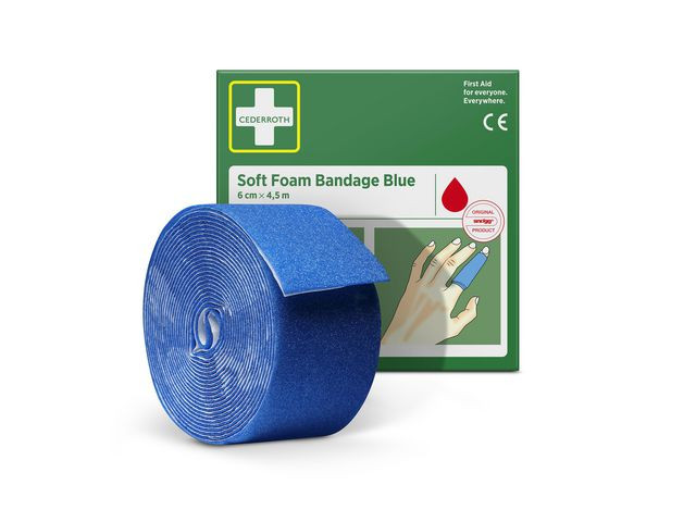 Cederroth Soft Foam Bandasje Blue 6cm x 4,5m