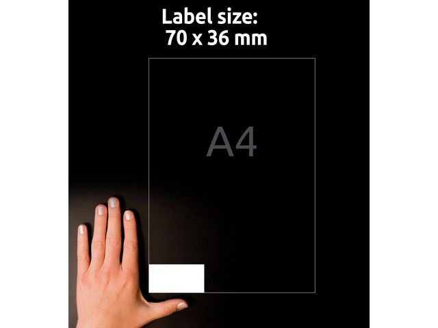 Etikett Avery Resirkulert 70X36Mm (2400 stk)