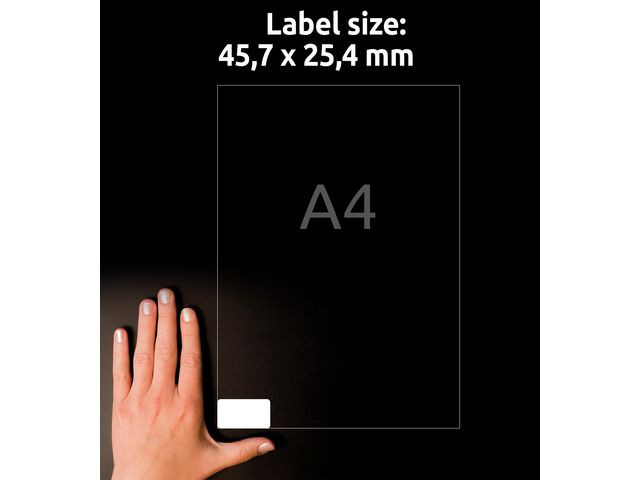 Avery L7654-100 Addressing labels 45,7x25,4mm (4000)