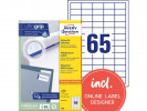 Etikett Avery Mini 38,1X21,2Mm (6500 stk)