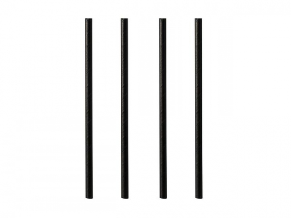 Papirsugerør Pure 0,8X21Cm Sort (100 stk)