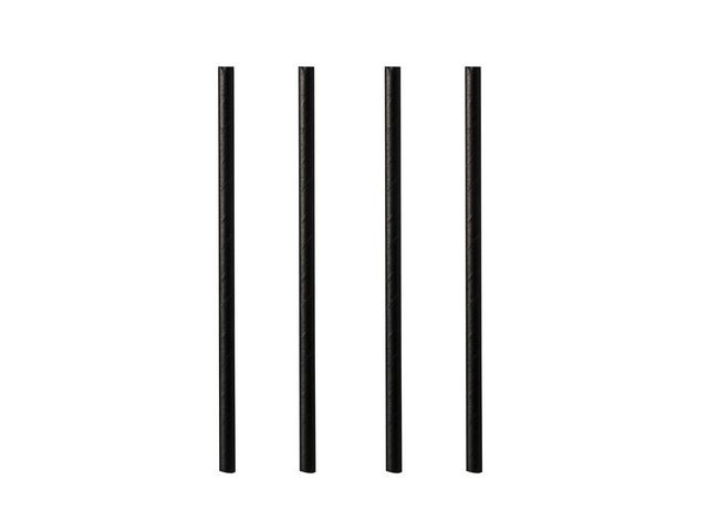 BildePapirsugerør Pure 0,7X15Cm Sort (500 stk)