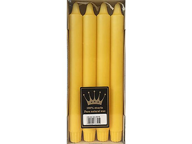 BildeKronelys Diana Stearin Gul 9 Timer (8 stk)