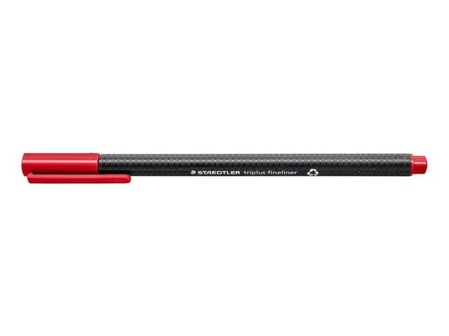 Fiberpenn Staedtler Triplus 0,3Mm Rød (10 stk)