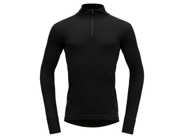 BildePolo Devold Basic M/Zip Herre Ull L Sort