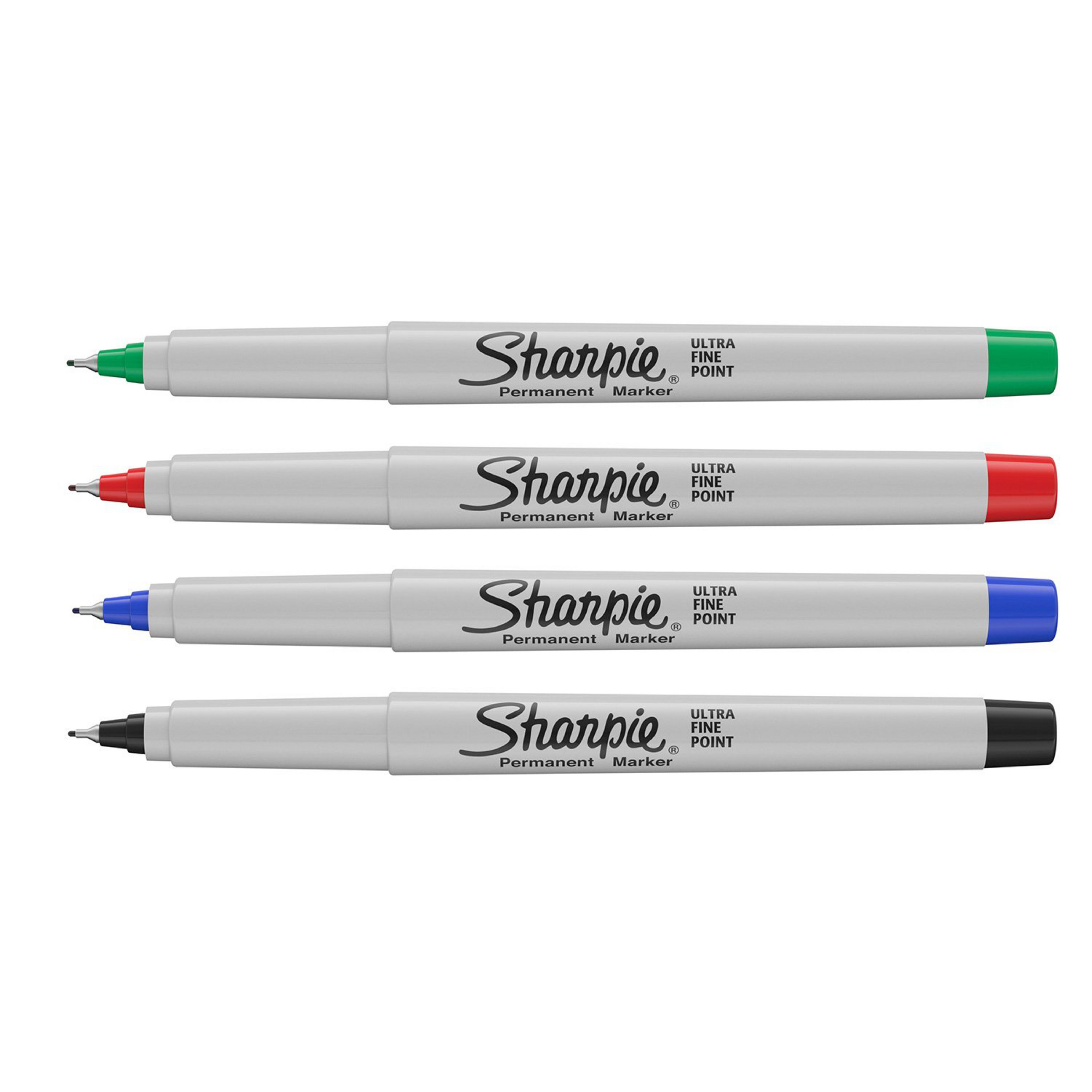 Merkepenn Sharpie Sort/Rød/Blå/Gr. (4 stk)