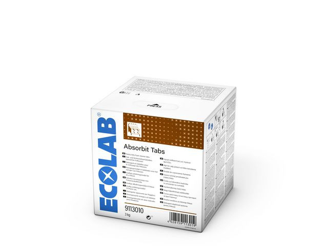 BildeGrovrengjøring Ecolab Absorbit Tabs 3Kg