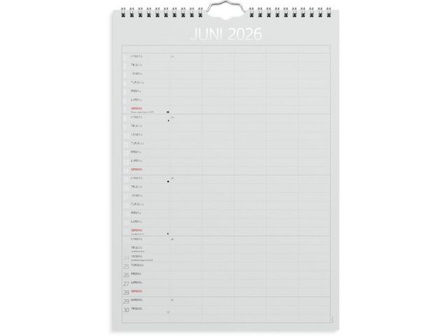 Familiekalender Grieg 2026 Color A4
