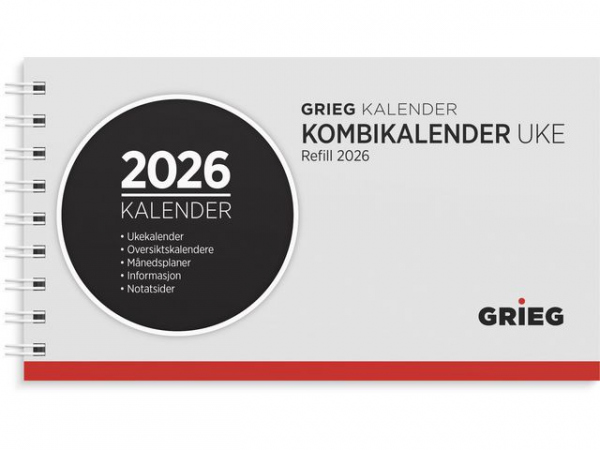 Kombikalender Grieg 2026 Spiral