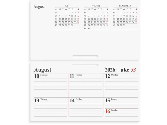 Bordkalender Grieg 2026 Uke