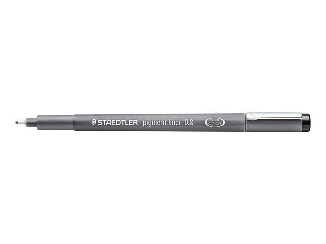 BildeFiberpenn Staedtler 0,8Mm Sort (10 stk)