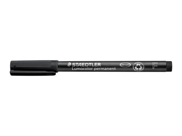 Merkepenn Lumocolor 318F 0,6Mm Sort (10 stk)