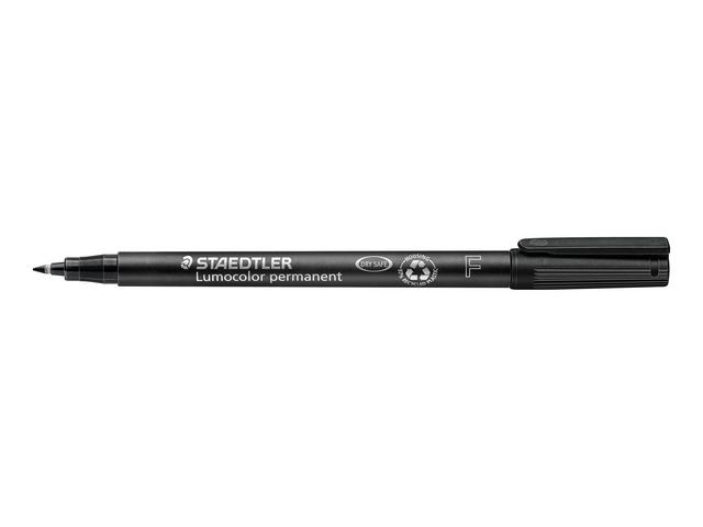 BildeMerkepenn Lumocolor 318F 0,6Mm Sort (10 stk)