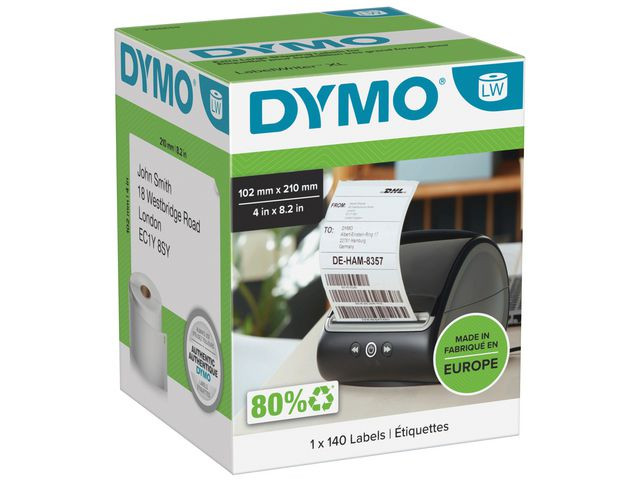 Etikett Dymo Lw Xl Dhl Frakt 102X210Mm