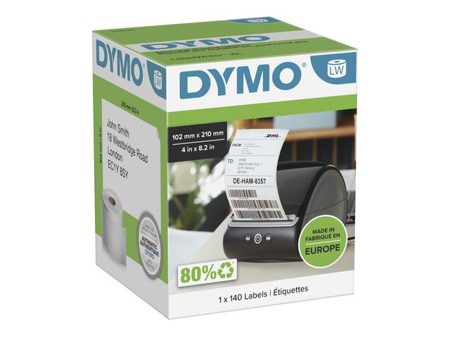 Etikett Dymo Lw Xl Dhl Frakt 102X210Mm
