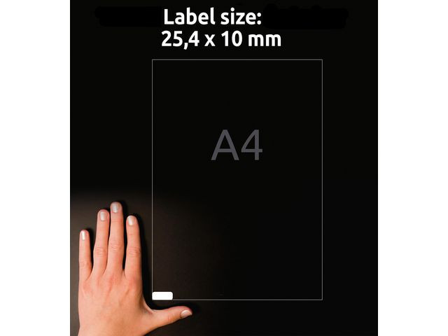 Etikett Avery Mini 25,4X10Mm (4725 stk)