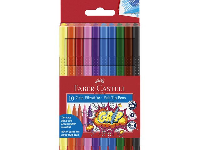 BildeTusj Faber Castell Grip Ass Farger (10 stk)