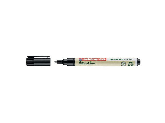 Merkepenn Edding 25 Ecoline Sort (10 stk)