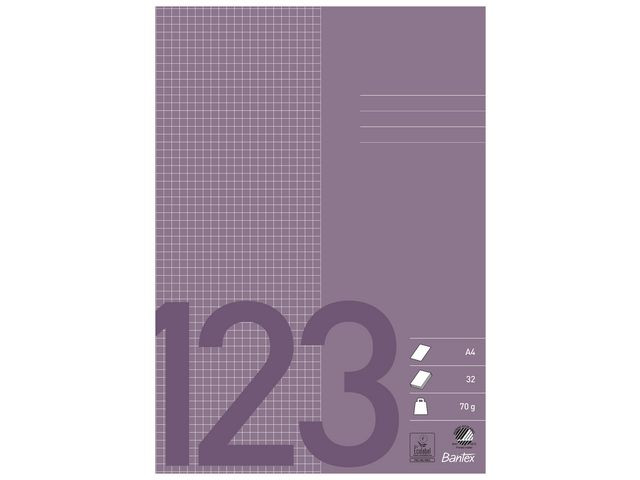 BildeSkrivebok Bantex A4 80G 32Bl 5X5Mm Rutet (10 stk)