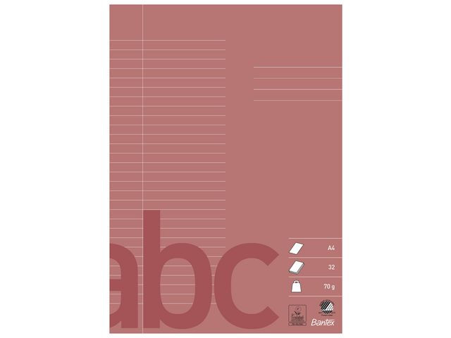 BildeSkrivebok Bantex A4 70G 8,5Mm Linje Marg (10 stk)