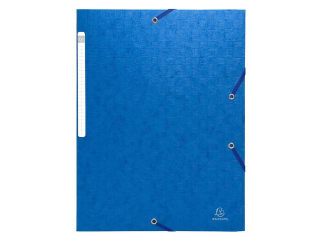 BildeStrikkmappe Exacompta A4 3Klaff 425G Blå