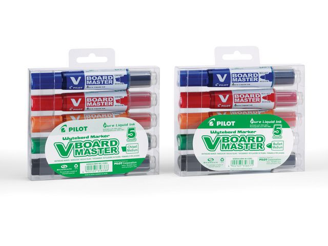 Whiteboardpenn Pilot V-Board M Rund (5 stk)