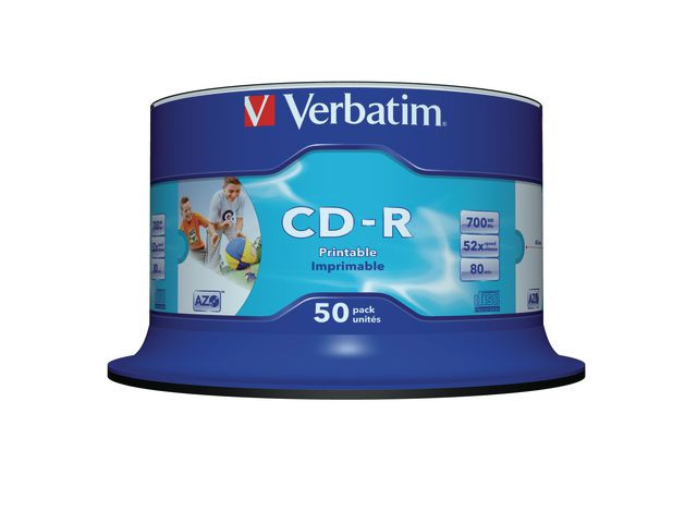 BildeCd-R Verbatim 700Mb 52X Spindel (50 stk)